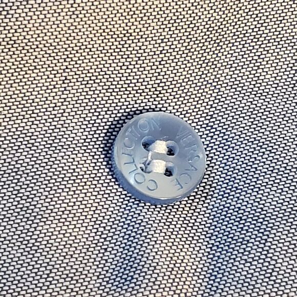 NWT Versace Collection Camicia Trend Dress Shirt Cotton blue 15/38 - Picture 7 of 9